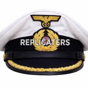 WW2 German Kriegsmarine officer’s white “crusher” peaked cap (Schirmmütze - (Korvettenkapitän and above)
