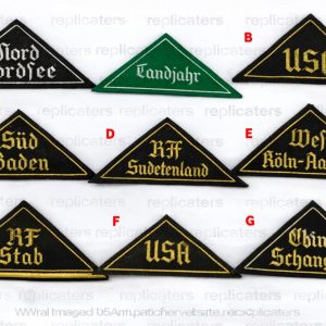 Triangular Sleeve & Cuff Title Badges -ww2 German