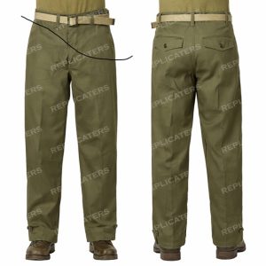 M1943 Field Trousers – Olive Drab Wool-WW2 US Army
