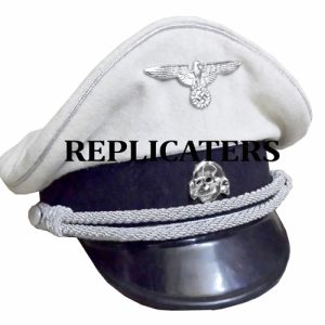 World War II German SS officer’s peaked cap (Schirmmütze) summer