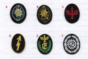 Specialist & Branch Oval Sleeve Badges -WW2 German army