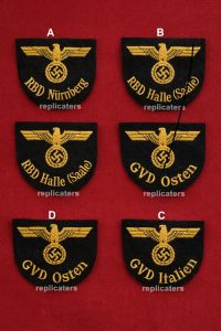Organizational sleeve shields (Ärmelabzeichen) – ww2 German