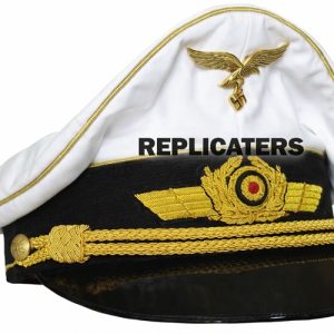 WWII German Luftwaffe officer’s white summer peaked cap