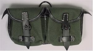 G43 / K43 Ammunition Pouch – Field Grey Canvas Double Magazine Carrier