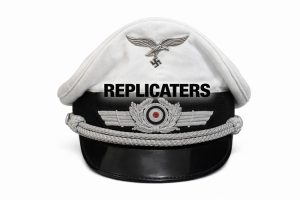 WWII German Luftwaffe officer’s white summer crusher visor cap