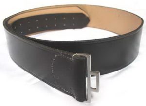 WWII German Heer/Waffen-SS Single pronged buckle leather belt