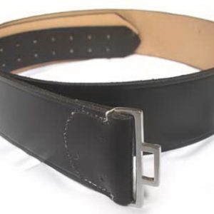 WWII German Heer/Waffen-SS Single pronged buckle leather belt