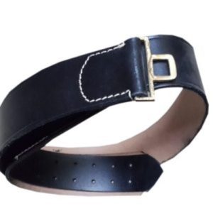 WWII German Heer/Waffen-SS officer’s leather service belt black