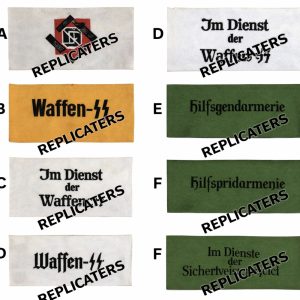 WWII German Armband Collection – NSKK, Waffen-SS, Hilfsgendarmerie & Sicherheitspolizei
