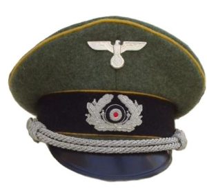 WWII German officer Visor Cap – Field Green/black/white/stone grey