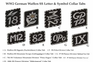 Speciality & divisional collar tabs WW2 German Waffen-SS