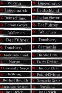 Cuff Titles for WW2 German Army