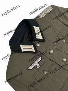WW2 German Heer M36 Infantry Lieutenant Officer Field Tunic with shoulder boards & insignia